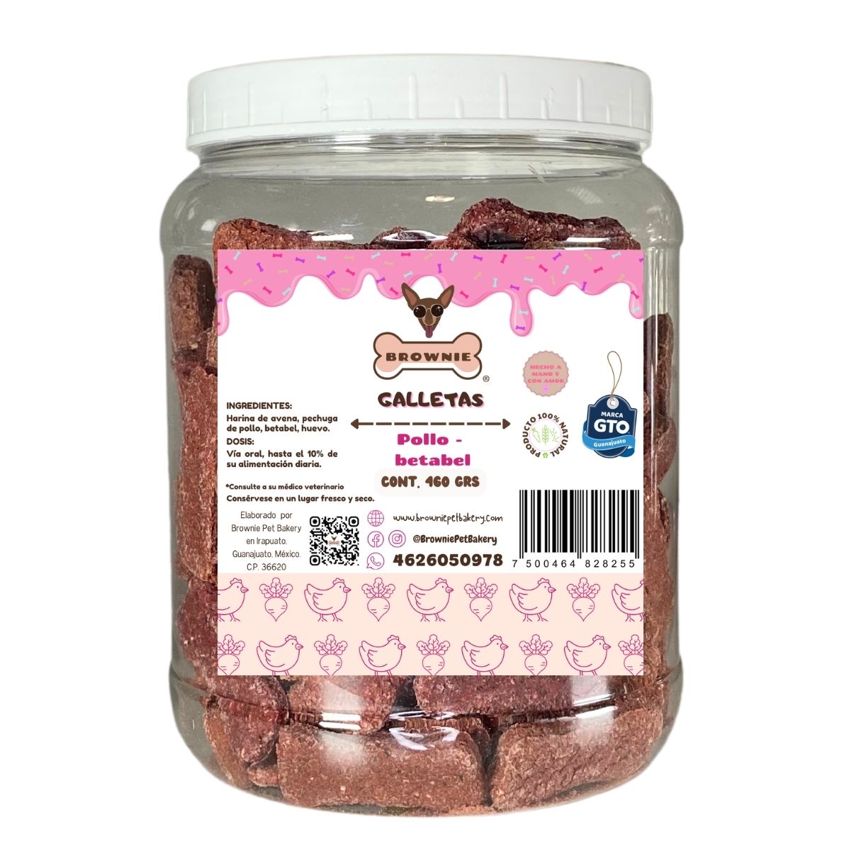 Galletas sabor pollo-betabel 460 grs