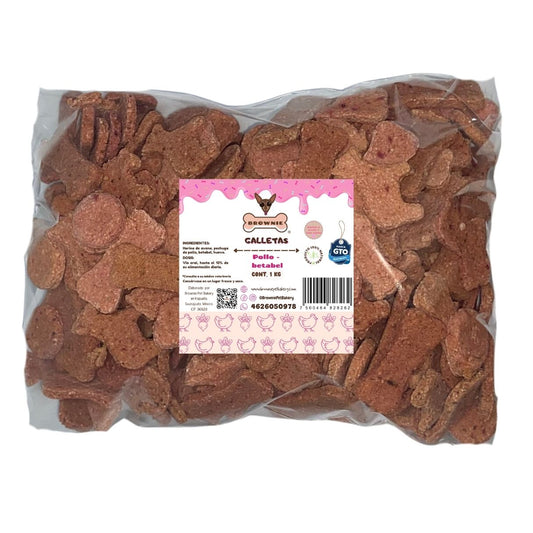 Galletas sabor pollo-betabel 1 kg